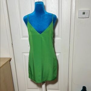 Lovers + Friends Green Mini Slip Dress